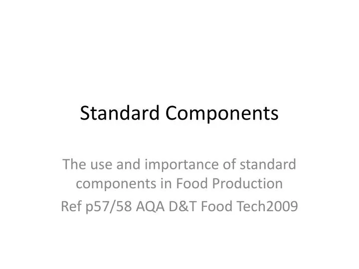 standard components