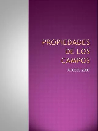 propiedades de los campos
