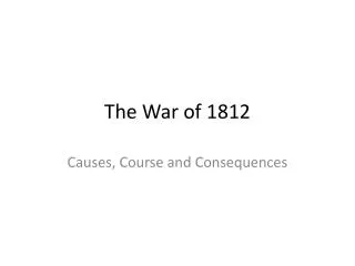 the war of 1812
