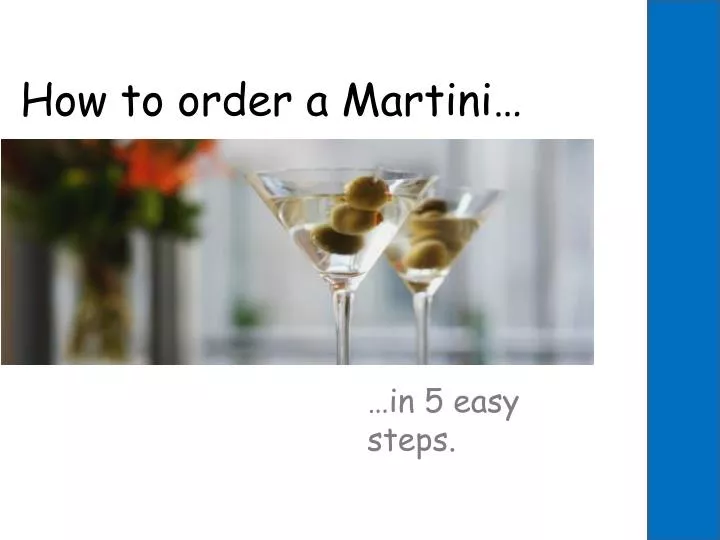 how to order a martini