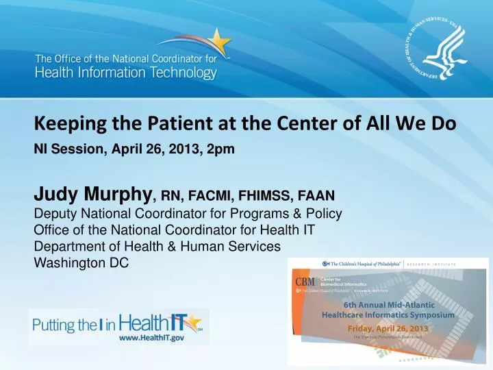 keeping the patient at the center of all we do ni session april 26 2013 2pm