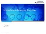 Symmetricom: Leading Provider of Precision Timing Solutions - slide 1