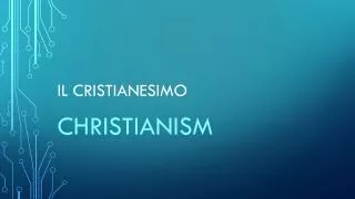 Il cristianesimo