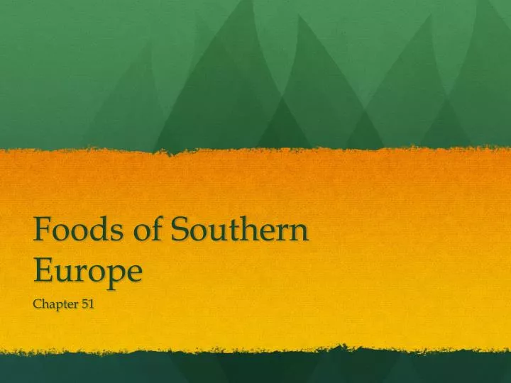 foods of southern europe