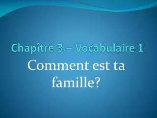 chap tre 3 vocabulaire 1