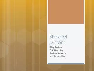 Skeletal System