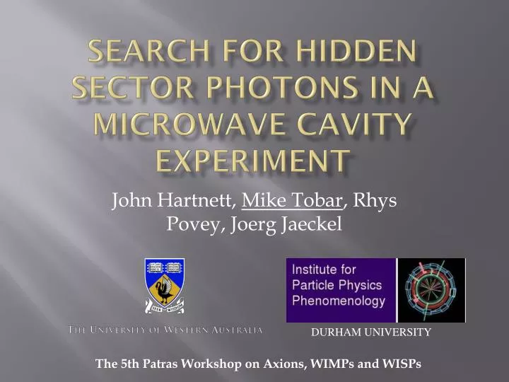 search for hidden sector photons in a microwave cavity experiment