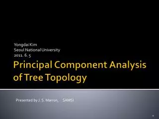 Principal Component Analysis of Tree Topology
