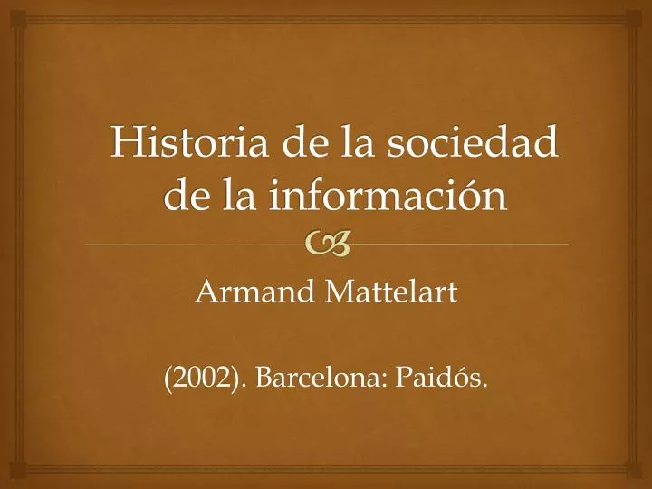 historia de la sociedad de la informaci n