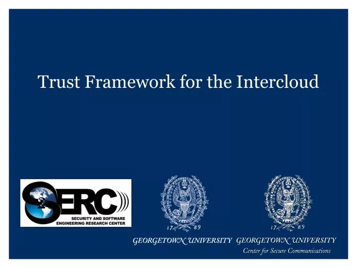 trust framework for the intercloud