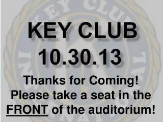 Key Club 10.30.13