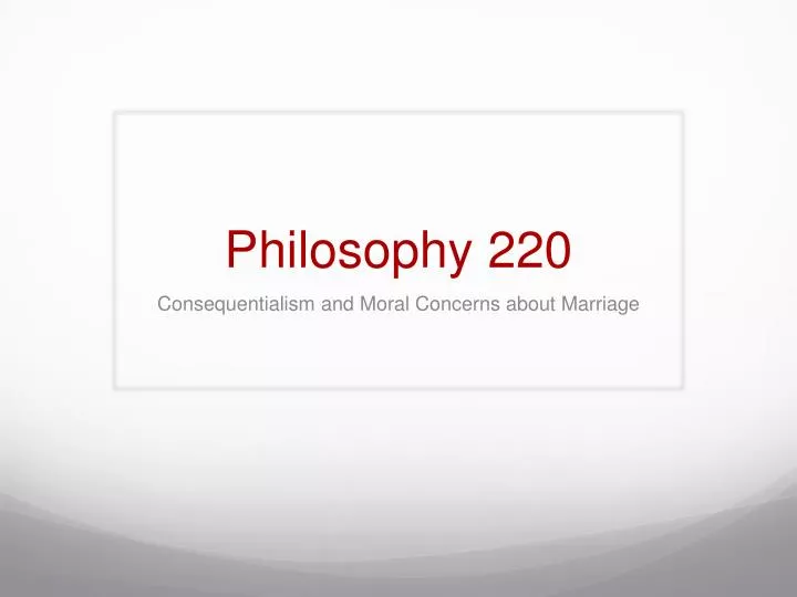 philosophy 220