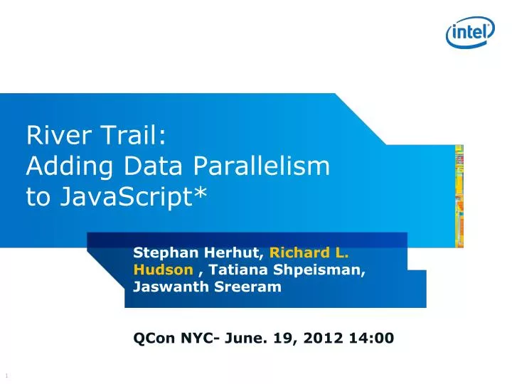 river trail adding data parallelism to javascript
