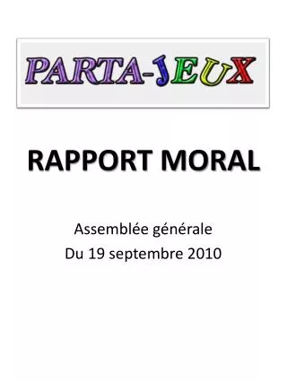 rapport moral