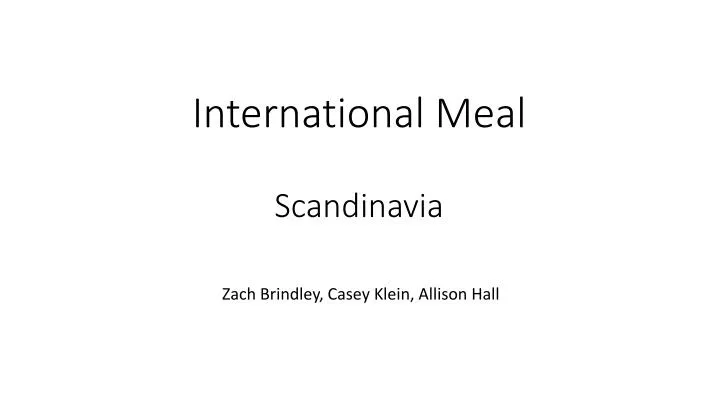 international meal scandinavia