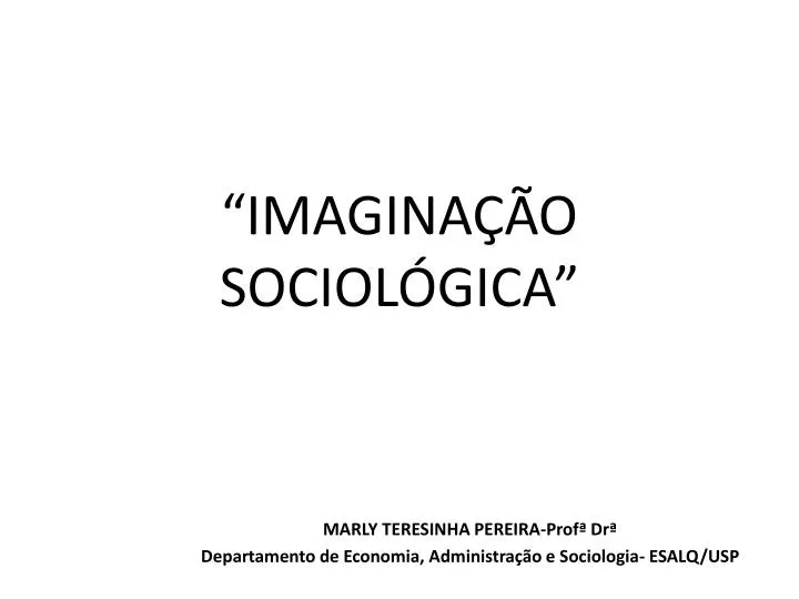 imagina o sociol gica