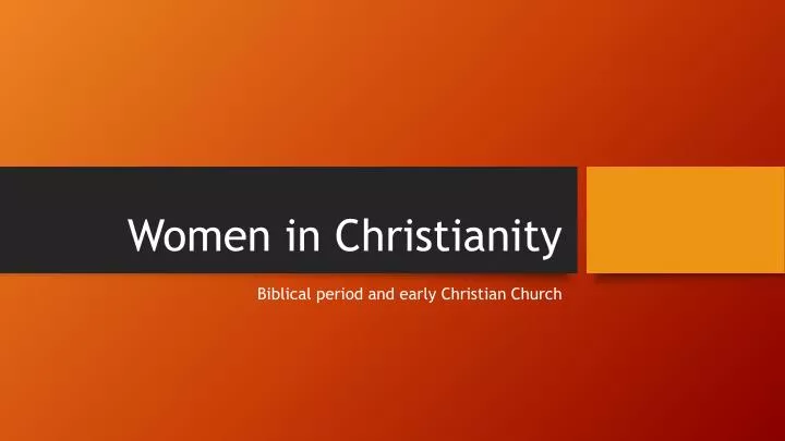 women in christianity