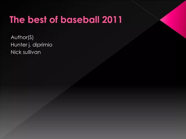 the best of baseball 2011