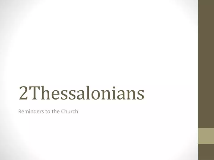 2 thessalonians