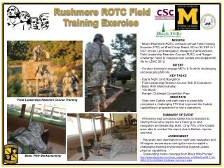 Rushmore ROTC Field Training Exercise