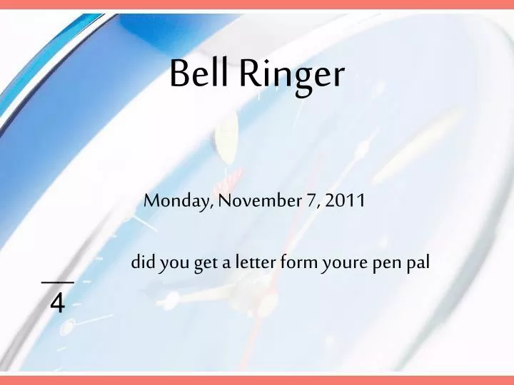 monday november 7 2011 did you get a letter form youre pen pal
