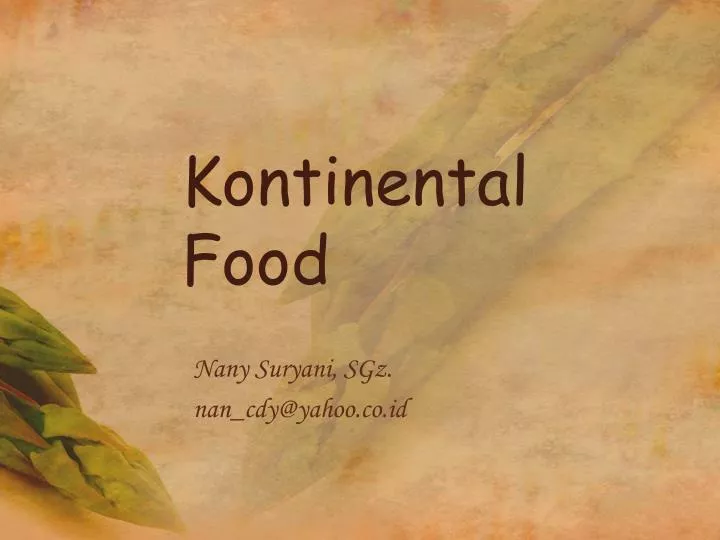 kontinental food