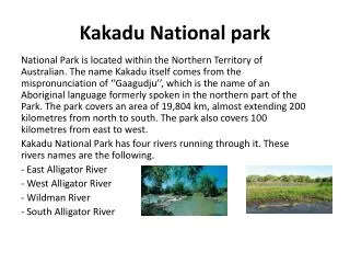 Kakadu National park