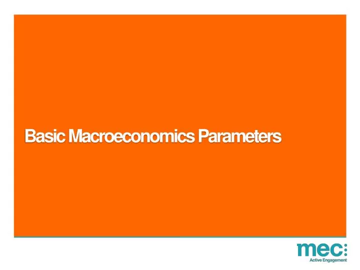 basic macroeconomics parameters