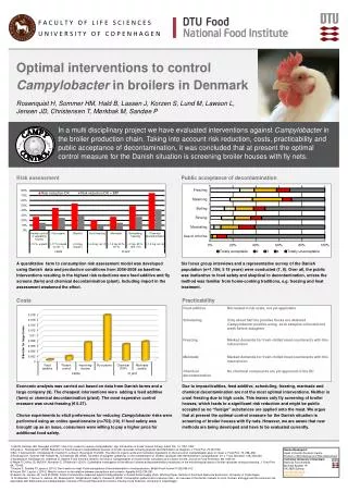 Optimal interventions to control Campylobacter in broilers in Denmark