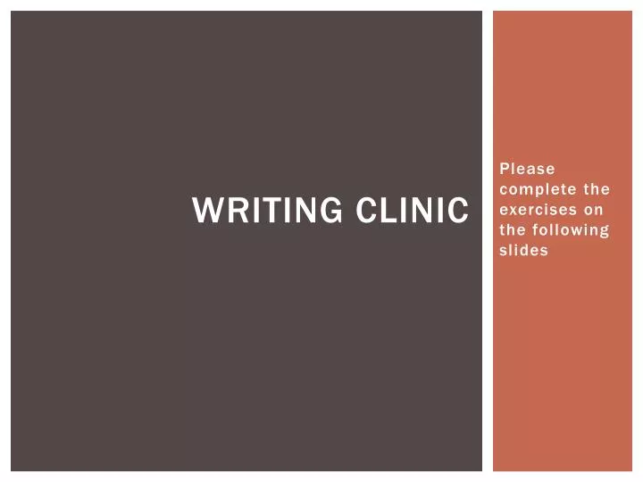 writing clinic