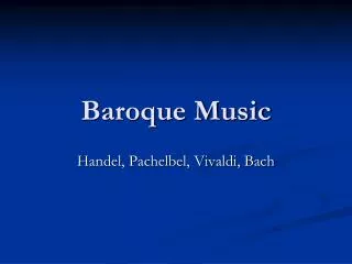 Baroque Music