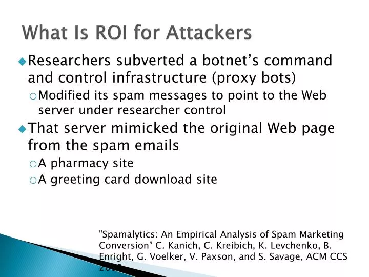 what is roi for attackers