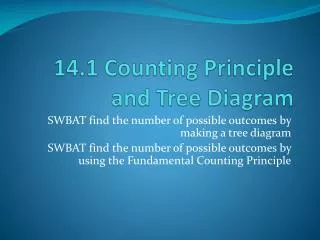 14.1 Counting Principle and Tree Diagram
