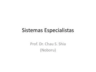 sistemas especialistas
