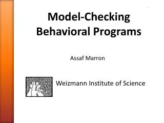 Model-Checking Behavioral Programs