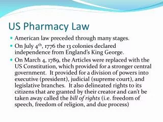 US Pharmacy Law