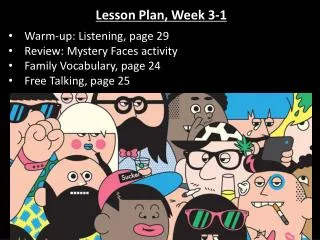Lesson Plan, Week 3-1