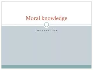 moral knowledge