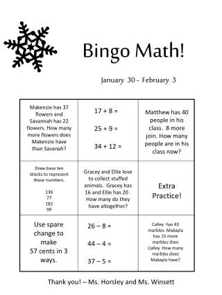 Bingo Math!