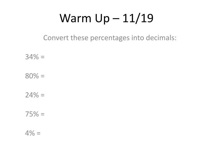 warm up 11 19