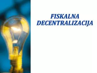 fiskalna decentralizacija