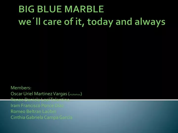 big blue marble we ll care of it today and always
