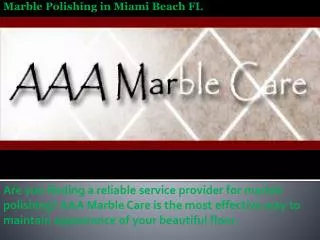 Marble Polishing in Miami Beach FL