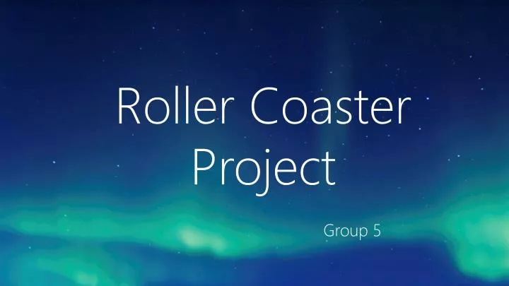 roller coaster project