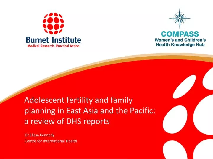 adolescent fertility and family planning in east asia and the pacific a review of dhs reports