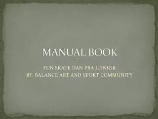 manual book