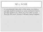 Bell Work - slide 1