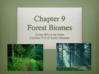 Chapter 9 Forest Biomes