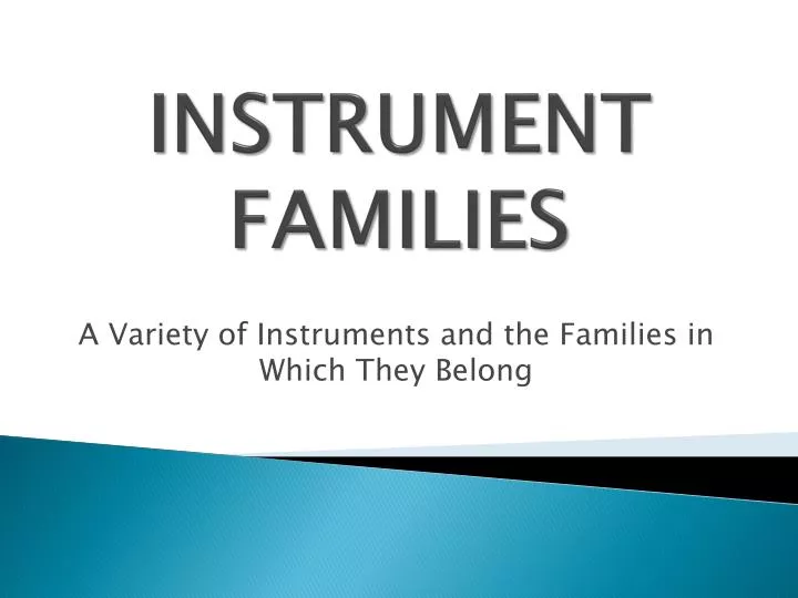 instrument families