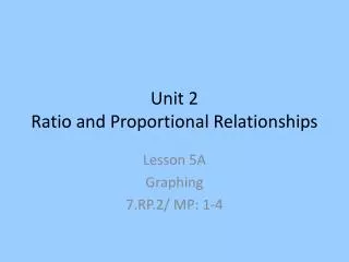 Unit 2 Ratio and Proportional Relationships